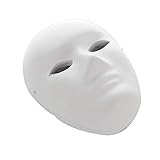 JYCRA Maske zum Selbermachen, bemalbare Papiermasken, einfarbige Maske, Kostüm-Maske für Halloween, Karneval, Partys, 6 männlich, 6 weibliche, Weiß, 12 Stück