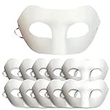 10 Stück DIY weiße Papiermasken Zorro Blanko Maske Handbemalte Maske für Persönlichkeit Kreatives Design Tanzparty Maskerade Cosplay Party