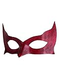Andracor Venezianische Maske - Colombina Incognito rot Venezianische Ledermaske