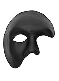 Andracor Venezianische Maske - Phantom schwarz Venezianische Ledermaske