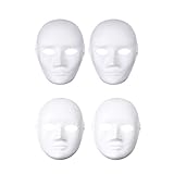 4pcs Weiße Maske Zellstoff Blank Persönlichkeit Masken Kreative Maske für DIY Halloween Weinachten Handwerk Kinder Erwachsener Party Gastgeschenke