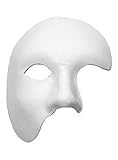 Andracor Venezianische Maske - Phantom weiß Venezianische Ledermaske