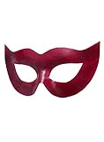 Andracor Venezianische Maske - Colombina Spiona rot Venezianische Ledermaske