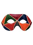 Andracor Venezianische Maske - Colombina Arlecchino de cuoio Venezianische Ledermaske
