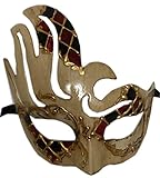 LannaKind Handgefertigte Venezianische Maske Augenmaske Colombina Damen und Herren (C05)