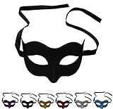 Maske für Karneval, Venezianische Maske für Tanzpartys, DIY-Maske für Erwachsene, einfarbig und Einheitsgröße (schwarz)