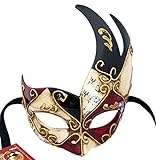 Lannakind Handgefertigte Venezianische Maske Augenmaske Colombina Ballmaske Karneval Damen und Herren (Col9)