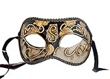 Lannakind Handgefertigte Venezianische Maske Augenmaske Colombina Ballmaske Damen und Herren (C12)