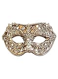 Karneval Venezianische Maske - Colombina macrame argento