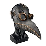 MINASAN Schnabelmaske Pest-Maske Doktor Cosplay, Halloween Maske, Retro Felsen Party Masken Steampunk Halloween Kostüm Dekoration für Erwachsene Halloween (C, Einheitsgröße)