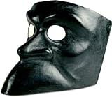 Venezianische Maske Bauta nera in schwarz zu Karneval Fasching