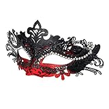 Hoshin Maskerade Maske, Karneval Dekorationen Venezianische Masken für Frauen (Rot & Schwarz)