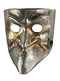 Venezianische Maske Bauta argento in silber zu Karneval Fasching