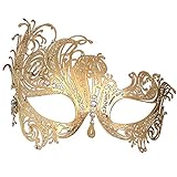 JCSTEU Maskerade Maske Venezianischen Metall Augenmaske Maskerade Karneval Party Maske