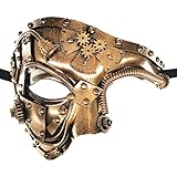 Gold BLEVET 2PCS Venezianische Masquerade Maske f/ür Paare Halloween Masquerade Ball Halbmaske Venezianischen Party Augenmaske MZ087