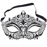 Lady of Luck Venezianischen Metall Masquerade Maske Prom Ball Verona Masken Metall Laserschneiden Kristall Maske