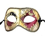 Lannakind Handgefertigte Venezianische Maske Augenmaske Colombina Ballmaske Damen und Herren (C5)