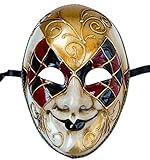 Lannakind Venetian Mask Face Mask Joker Men's Masquerade Carnival Fancy Dress Wall Decoration (J05e)