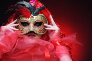 Venezianische Masken für Kostümbälle