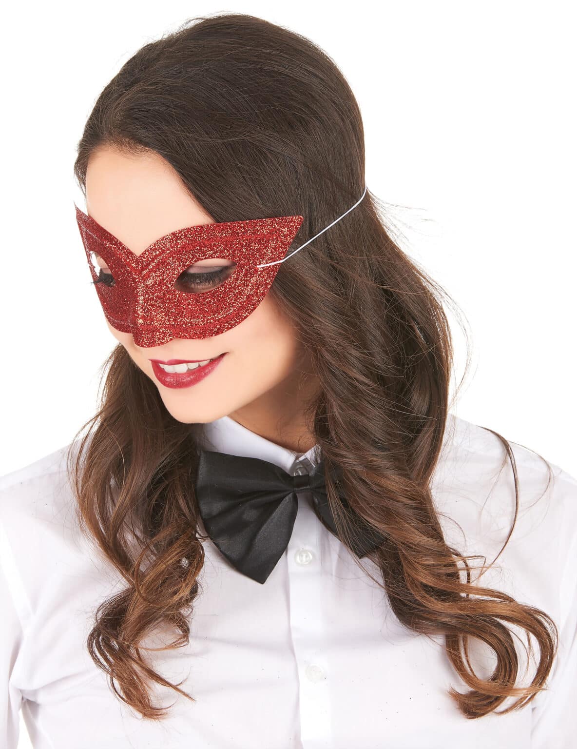 LoveLegis Venezianische Maske Schwarz – Mit Federn, Glitzer & Blume, Für Karneval & Halloween